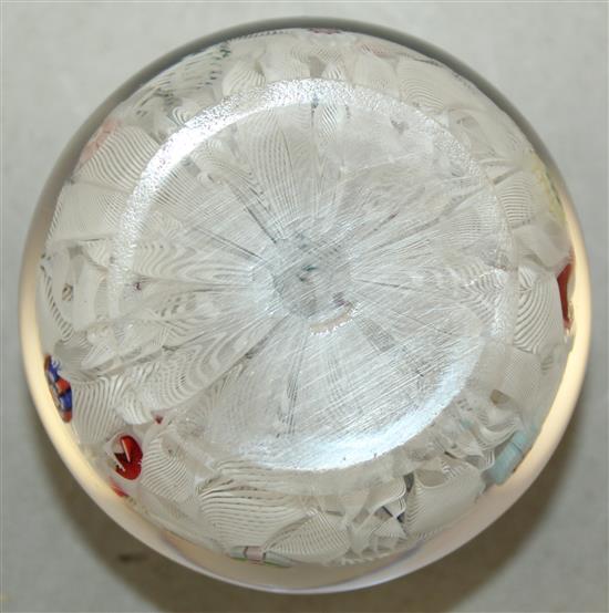 A mid 19th century Baccarat spaced millefiori paperweight, c.1848, 7cm